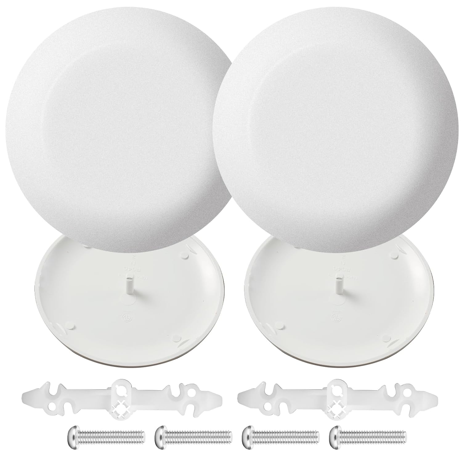 8 Pack Round Electrical Box Cover Hide Hole Ceiling Cover Ceiling Cover Plate for 3-1/2 to 4" Round Octagon Boxes, Covers Ugly Holes Screws, White (8)