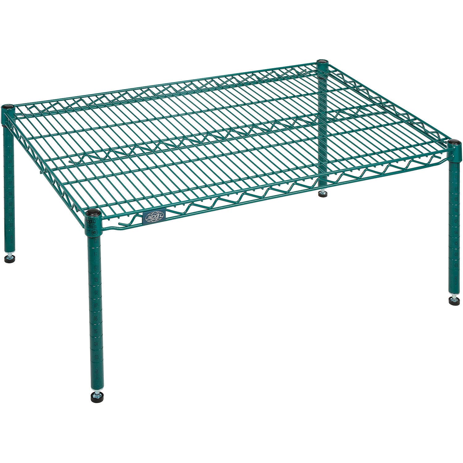 Nexel Poly-Green Wire Dunnage Rack, 36" W x 24" D x 14" H
