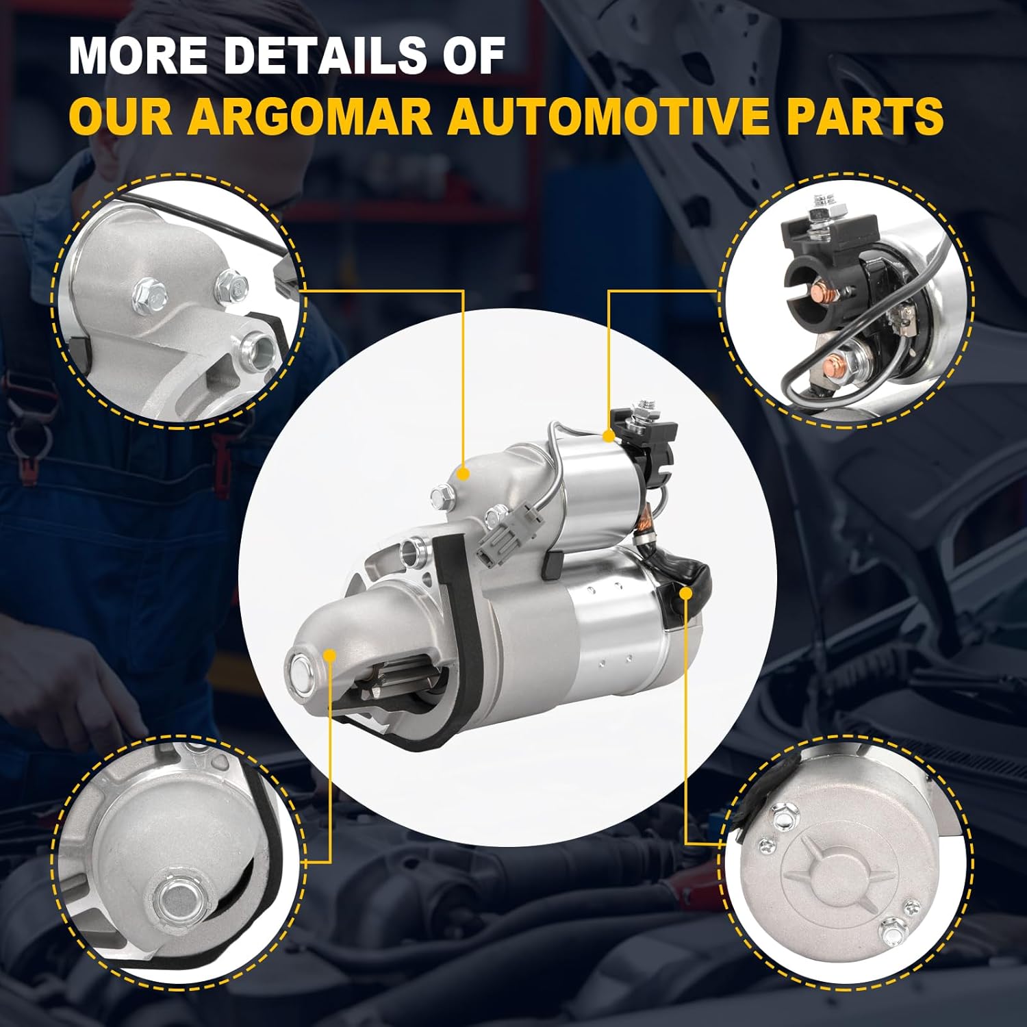 Starter Motor Replacement for Infiniti & Nissan 3.7L / 3.0L V6 | 12V 1.6kW CW 10-Tooth Hitachi PMGR – Fits Q50, Q60, Q70, 370Z, Z – Model 17934