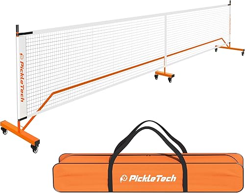 Red de pickleball portátil 5.0 con ruedas, redes de pickleball para interiores y exteriores, red de pickleball de 22 pies, sistema de red de bolas