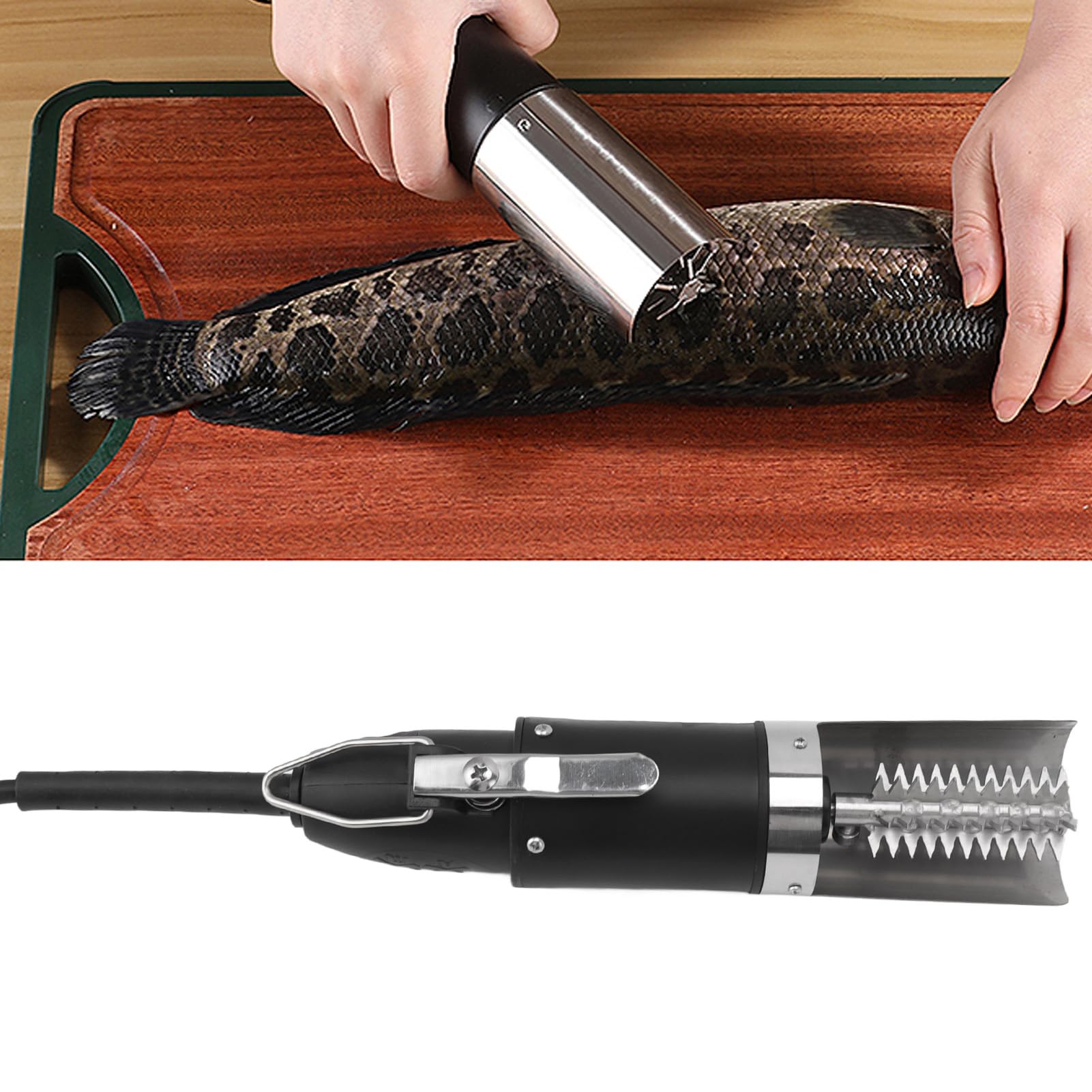 Potentes Escaladores de Pescado Eléctricos, Removedor y Raspador Automático de Escamas de Pescado para el Hogar con Función Múltiple para Limpiar Mariscos y Eliminar Escamas