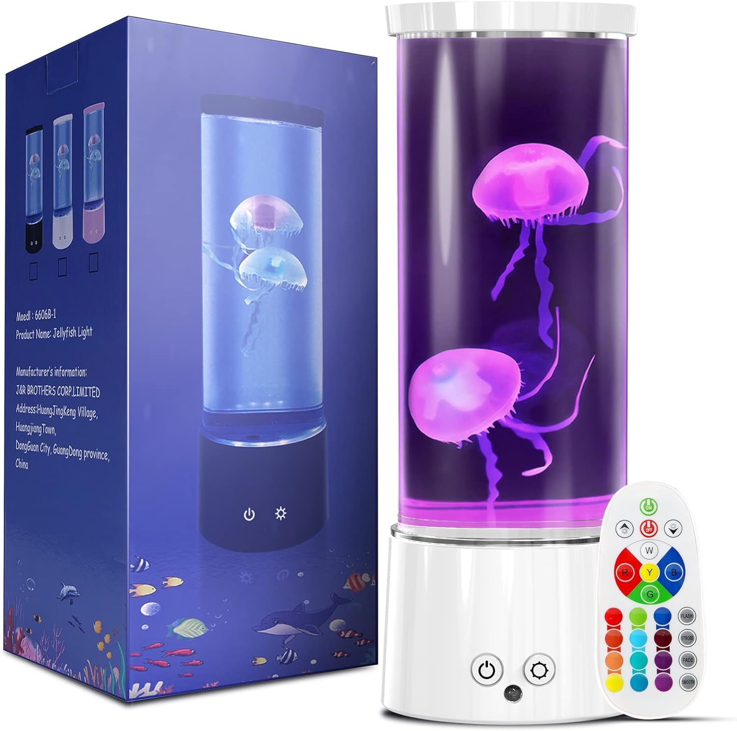 Jellyfish Lamp, 17 Color Changing Jelly Fish Light Mood Lamps for Home Office Room Desktop Decoration, Blue Pink Jellyfish Aquarium Tank Night Light Christmas Gifts for Kids Teens Girls Boys Adults