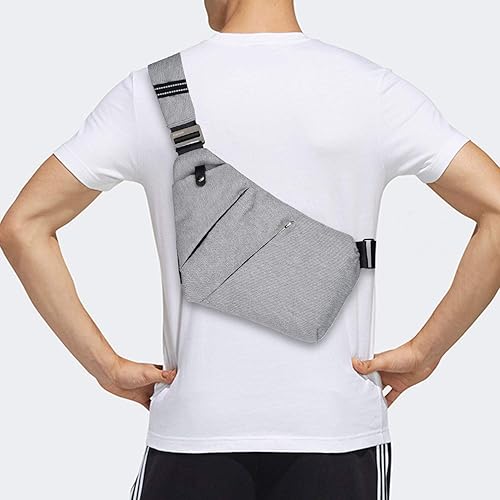 Vista 2 de BROADREAM Bolsa flexible personal para hombres y mujeres Antirrobo Slim Crossbody Bag Sling Chest Mochila para Deporte Viajes Casual Senderismo