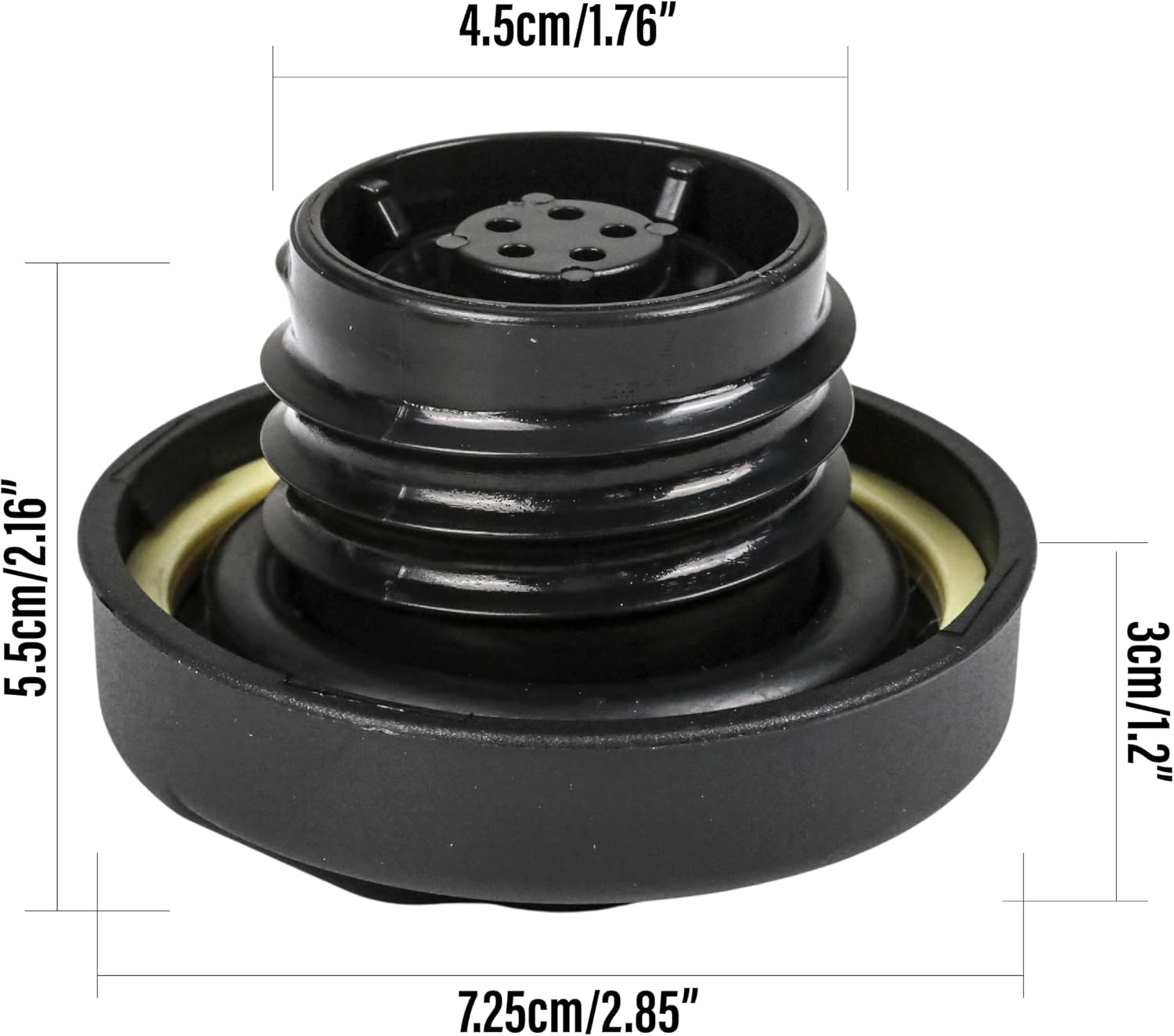 Locking Fuel Gas Cap with 2 Keys Fit for Ford F150 F250 F350 F450 Super Duty E-450, 10504 MGC791 Auto Locking Fuel Tank Cap Replacement Part, Anti Theft Lock Cover, Car Accessories