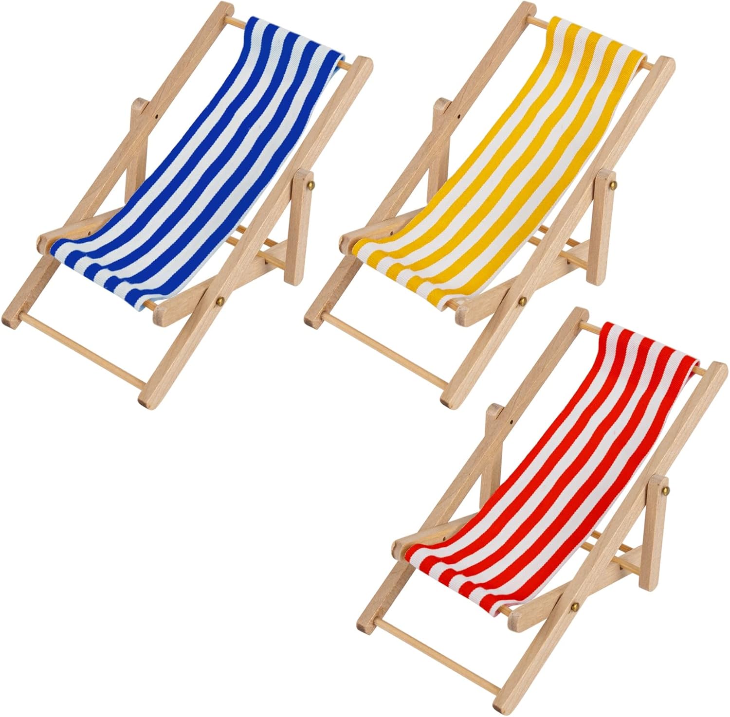 Framendino, 3 Pack Miniature Foldable Beach Chair 112 Mini