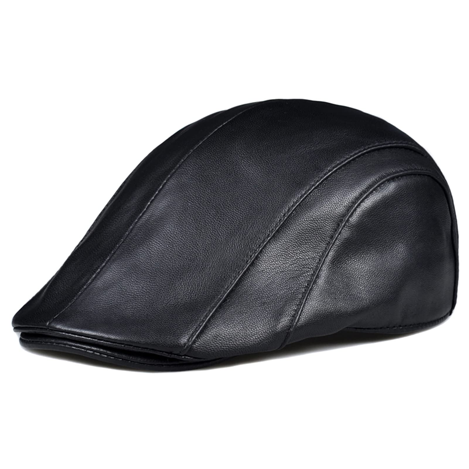 UMJIGF Flat Cap, Classic Winter Hats for Men, for Father,Newsboy Cabbie Cap,Black-X-Large
