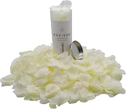 (Pre-Separated, Scented) Artificial Silk White Rose Petals for Romantic Night, Wedding Flower Girl, Event, Party, Valentine's Day Decoration (Ivory White,1000 pcs)