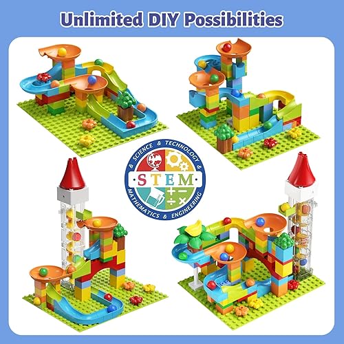 Miniatura 10 de Bloques de construcción de dinosaurios para niños, juego de rompecabezas de laberinto de ladrillos de juguete Montessori Learning STEM para carreras