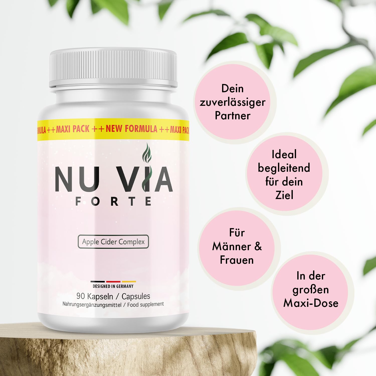 Nu Via Forte Kapseln | Dein zuverlässiger Partner | Für Frauen und Männer | Inhalt 90 Kapseln