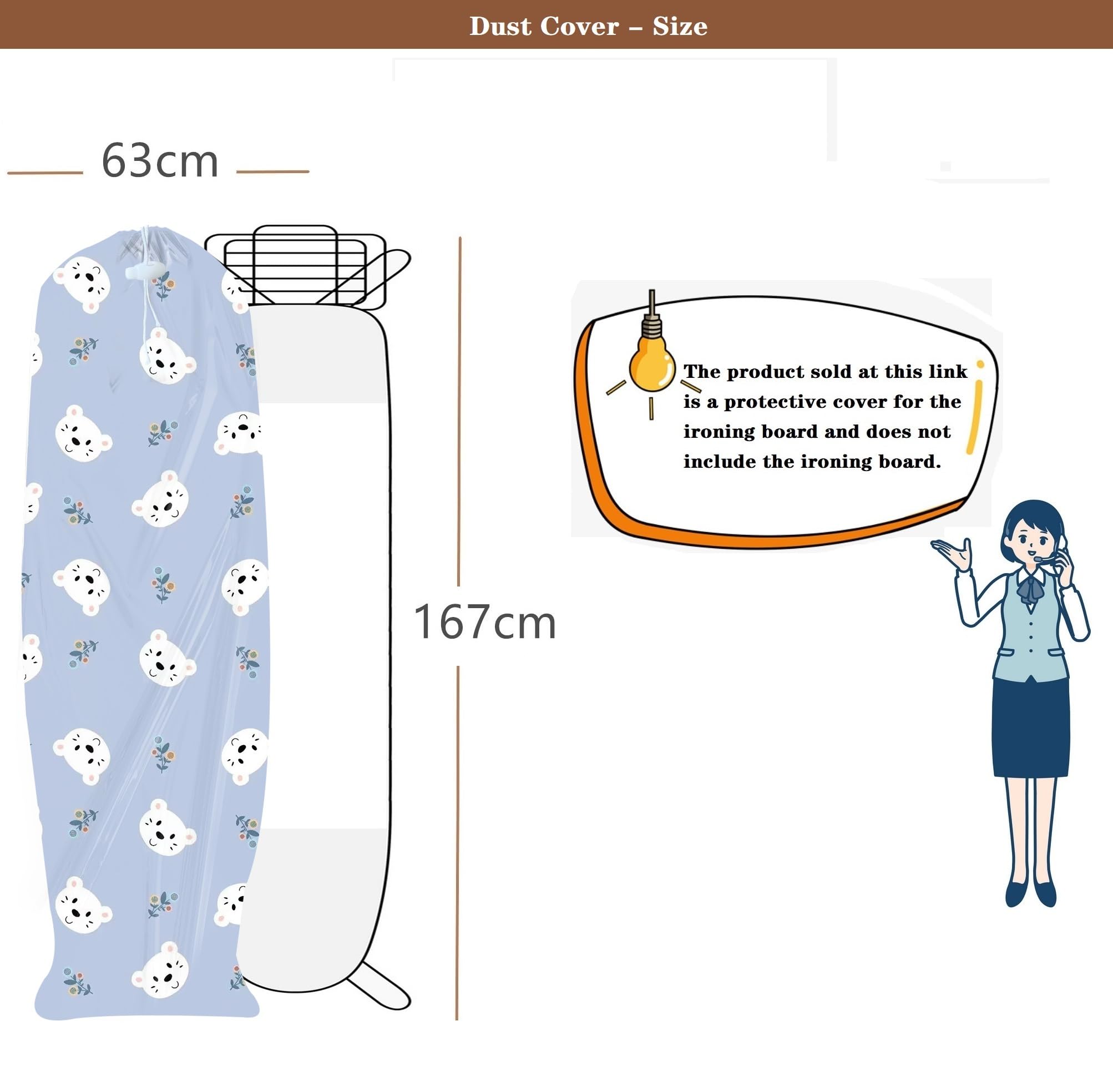 WHAPELQ Housse De Protection Planche à Repasser Pliable - Sac Rangement Imperméable Anti-Poussière
