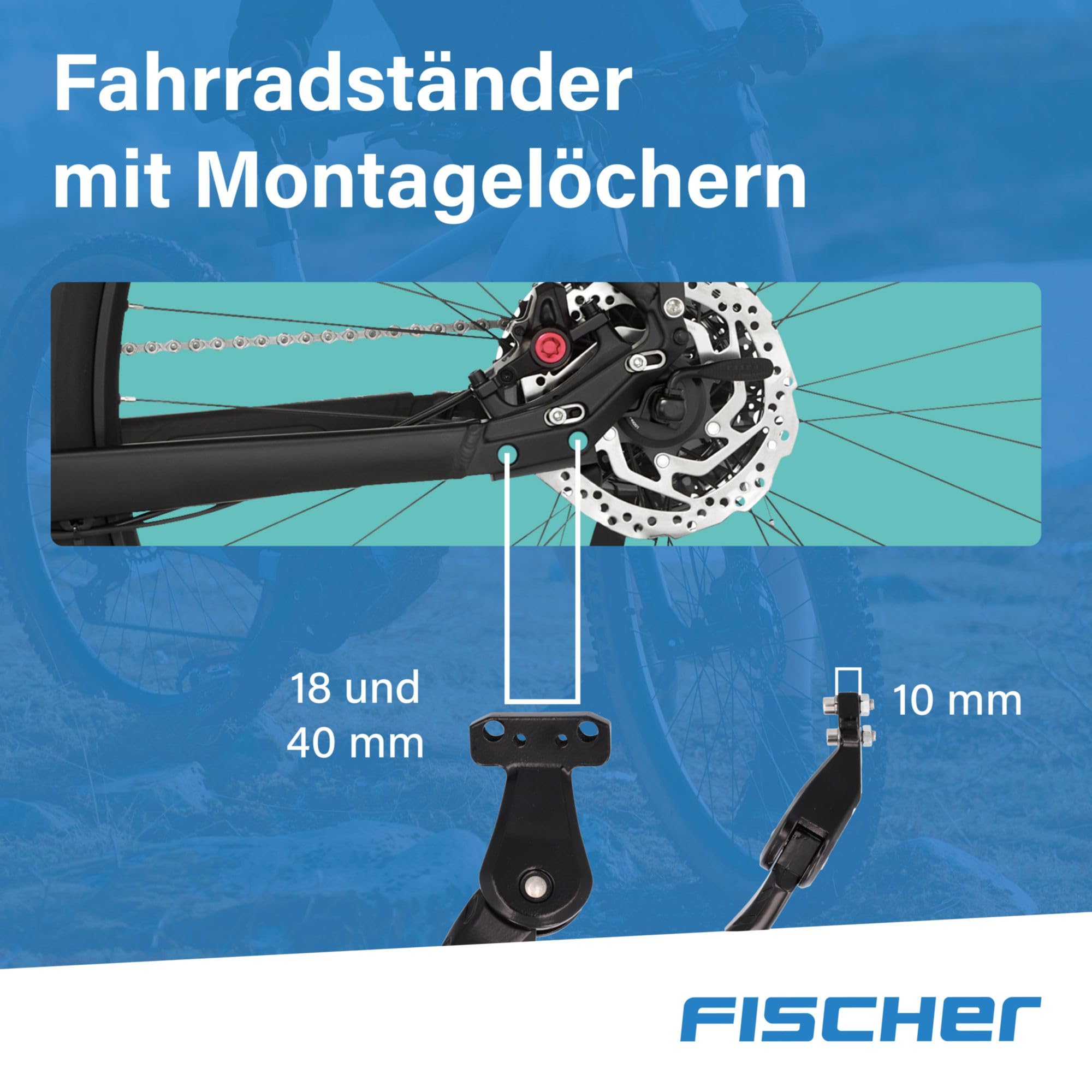 Amazon.com : Fischer Unisex  Adults Bicycle Stand Bicycle Rear Stand,  Black, Normal : Sports & Outdoors
