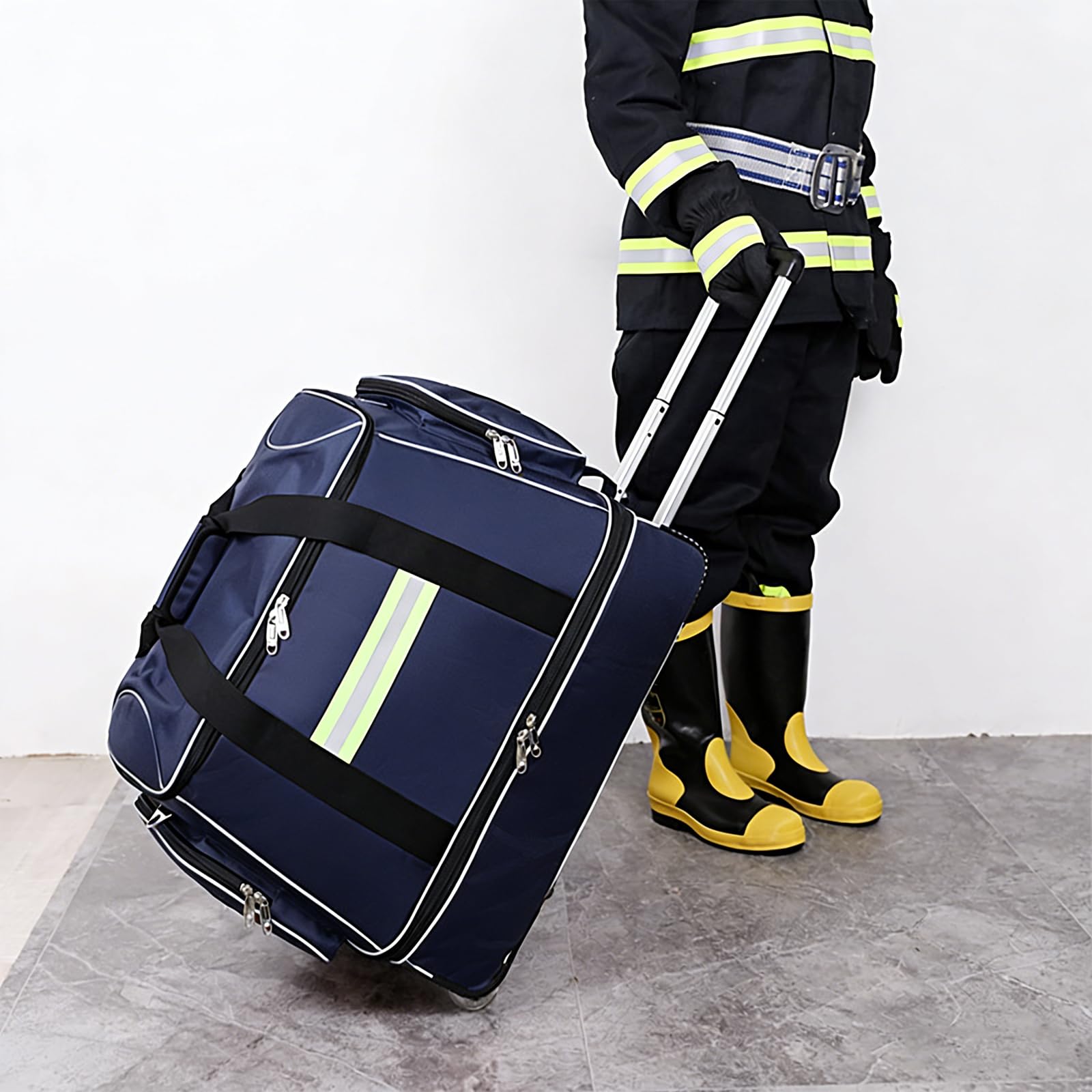 Mochila táctica de primeros auxilios, gran capacidad con tiras reflectantes, varilla telescópica, para camping, senderismo, emergencias al aire libre