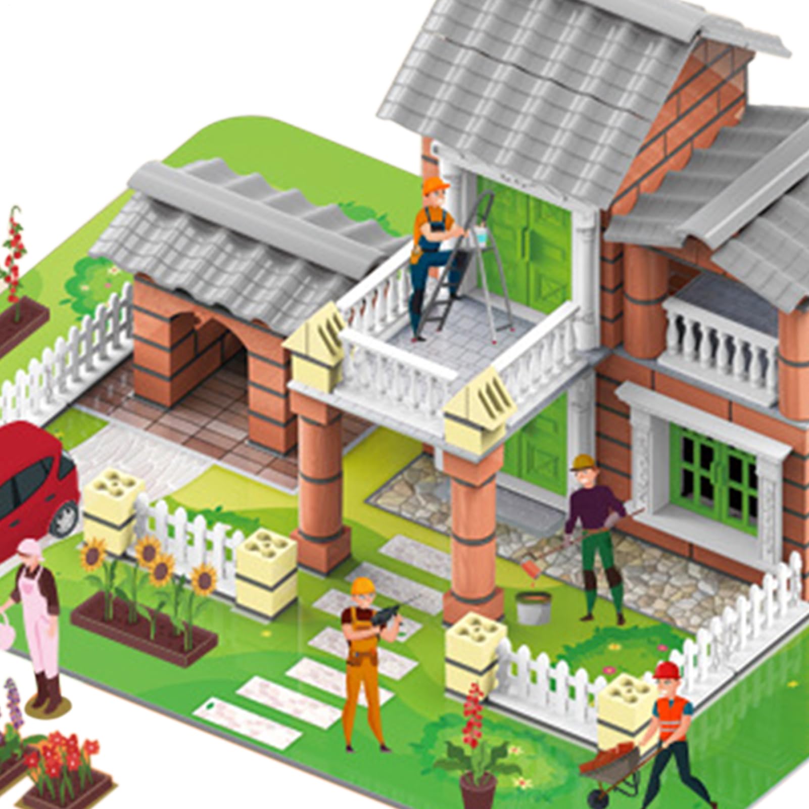 Kit Costruzione Modellino Casa Giocattolo Architettura da Montare | Kit Costruzione Case In Miniatura Per Bambini, Ragazzi, Ragazze, Adolescenti, Studenti, Decorazione Domestica, Soggiorno,