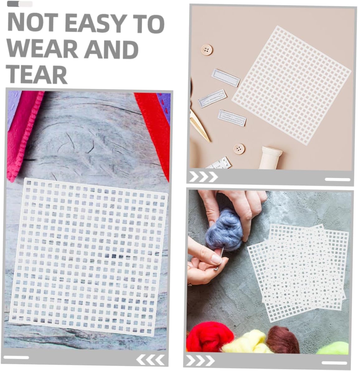 MINAOLULUS 10pcs Plastic Mesh Sheets for Crafts Reusable Embroidery Grid Pads Multi-Function Sewing Accessories for Bag Making and Quilting Projects