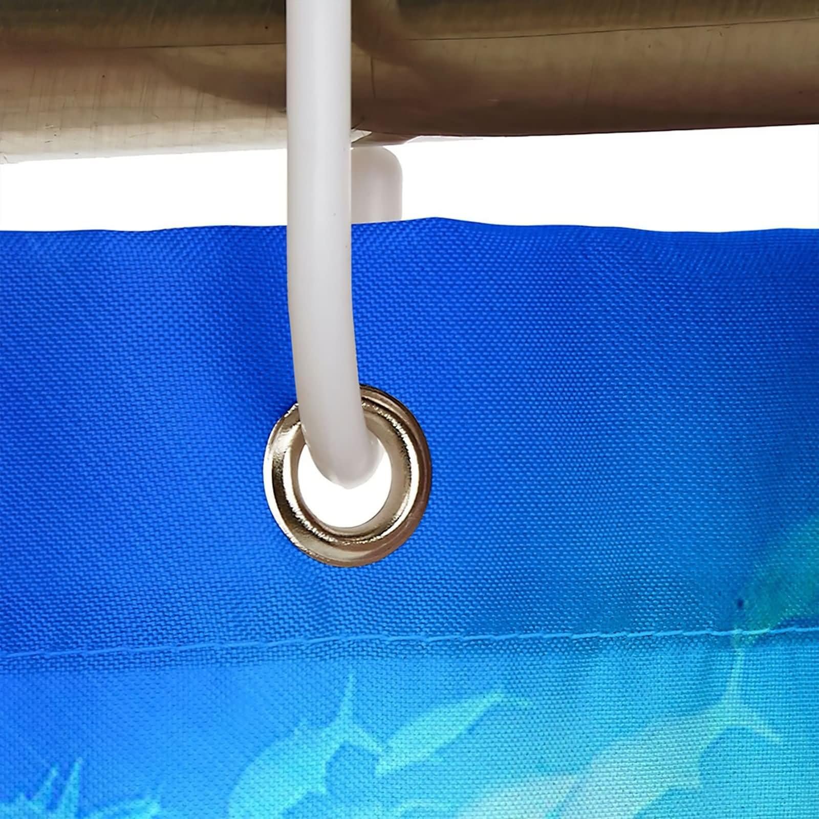 Cortina de ducha de tela de 72 x 80 pulgadas, cortina de ducha azul sol mar peces poliéster decoración del hogar baño