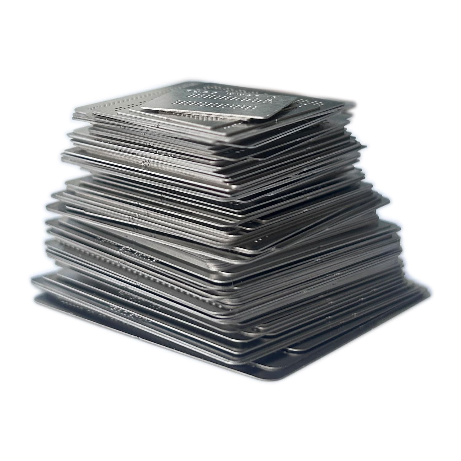 WHATAVAL BGA Rework Net Stencil Set - 130pcs Universal Steel Templates For Reballing Laptop & Desktop Chips - View #8