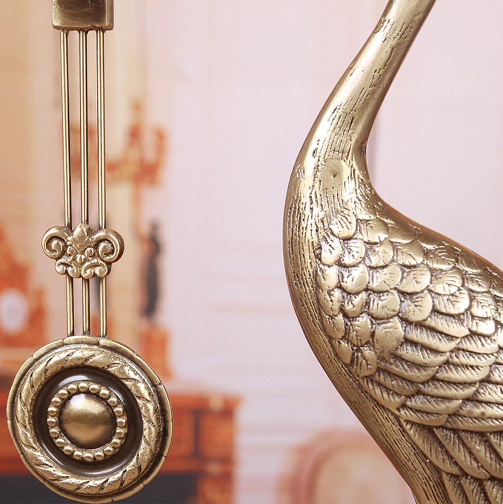 Retro Mantel/Mantle Rhythm Quartz Clock Crane Living Room Desk Shelf Clocks Decoration