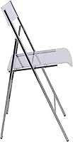 Vista 5 de LeisureMod Silla plegable transparente – Silla plegable de plástico ligera para uso en interiores y exteriores, no requiere montaje, ideal