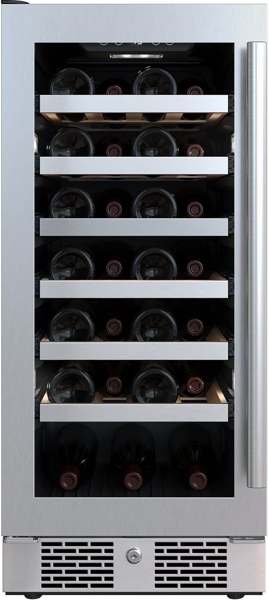 Avallon AWC152SZLH 15 Inch Wide 27 Bottle Capacity Single Zone Wine Cooler with Left Swing Door