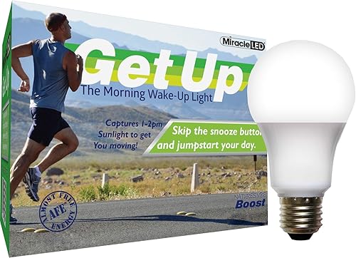 MiracleLED 605067 Energía Casi Libre Natures Vibe Boost Morning Wake-Up Light 12W Bombilla LED Sustitución 100W Incandescente