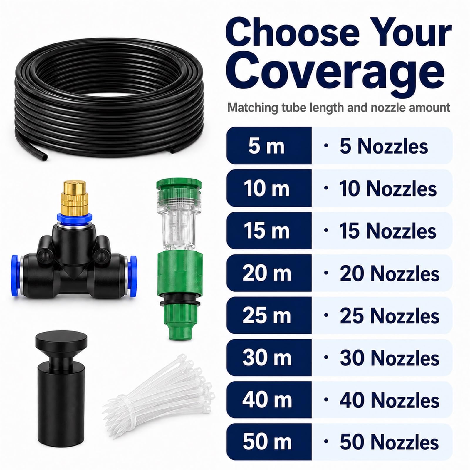 Kit Irrigazione A Goccia,Nebulizzatore per Terrazza Esterno,Sprinkler Irrigazione System,Wear-Resistant,Easy To Install,Suitable for Patios And Potted Plants