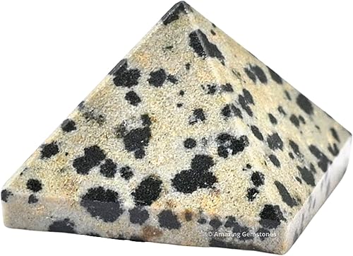 Miniatura 457 de Amazing Gemstone White Agate Snow Quartz Pyramid Crystal Healing Stones - 1" Great Pyramid Figurine of Natural Stone Pyramid for Meditation, Reiki