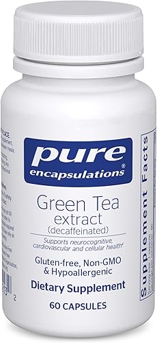 Pure Encapsulations Extracto de té verde (descafeinado) Soporte antioxidante hipoalergénico para todas las células del cuerpo* 60 cápsulas