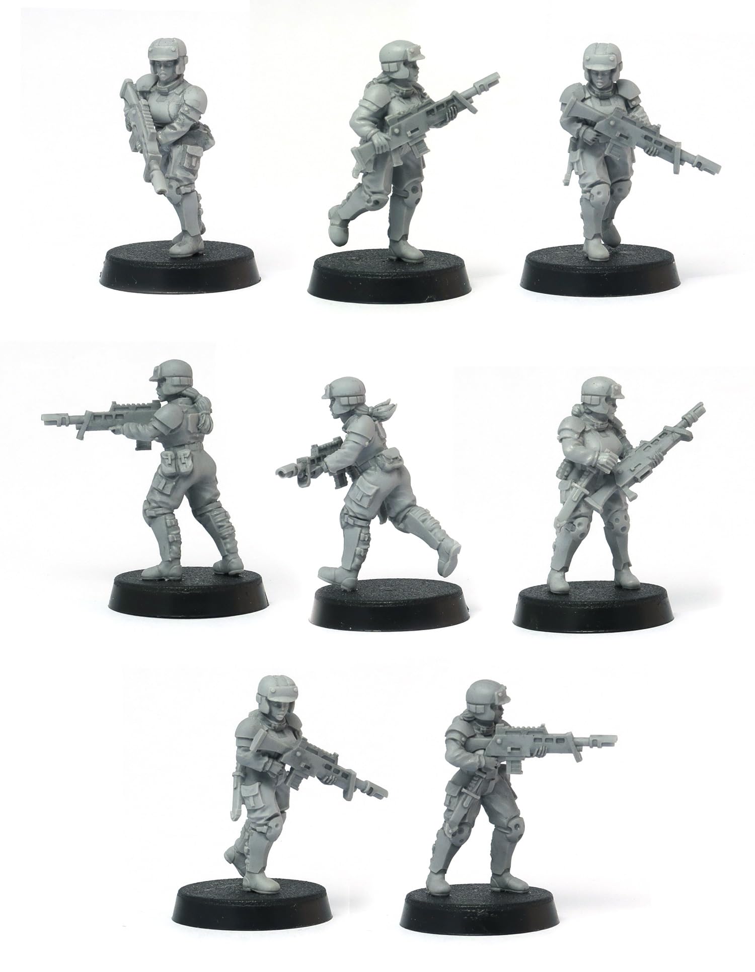 Brother Vinni Female Troopers, Soldiers, Alternative Miniatures for Grimdark Wargames, 32 mm, Resin