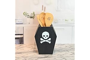 Boston Warehouse Black Coffin Utensil Stand
