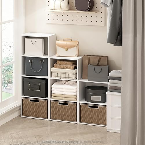 Miniatura 2 de Furinno Reed - Organizadores y almacenamiento de armario, organizador de armario de 3 niveles, estante abierto, para armario, dormitorio, sala de