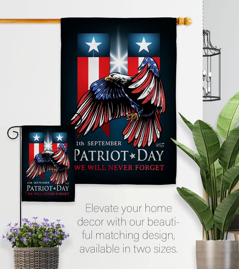 911 Patriot Day Garden House Flag Set Americana World Planet Peace Environment Awareness United State American Decoration Banner Small Yard Gift Double-Sided, Made in USA