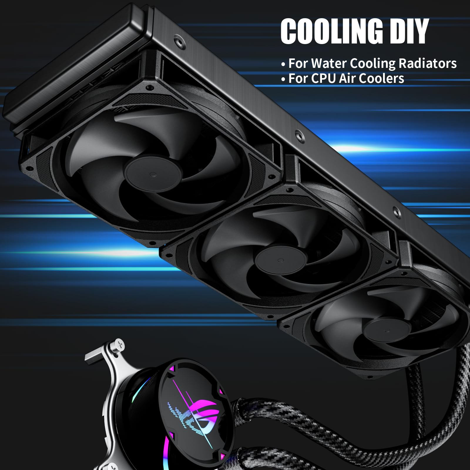 Snapklik.com : upHere U2K Case Fan 120mm Black PWM Silent Computer ...