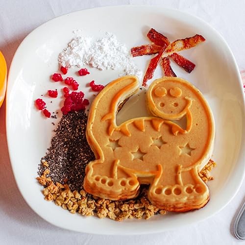 Miniatura 2 de Pop-Culture Kitchenware Company, molde de silicona de dinosaurio, para fiestas, panqueques, pizza, pasteles, brownie, chocolate, huevos y más,