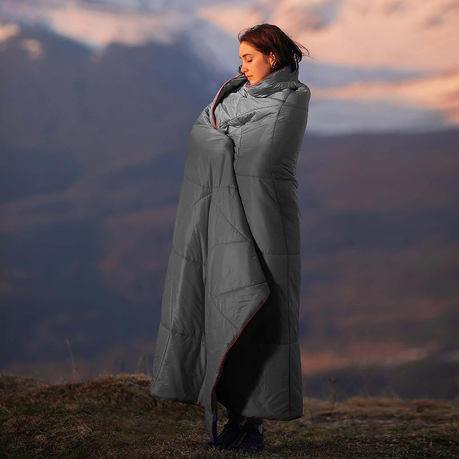 Couverture de camping en duvet – Couette de camping en duvet de soie | Couverture imperméable en duvet et plumes – Couverture légère en duvet pour camping, extérieur