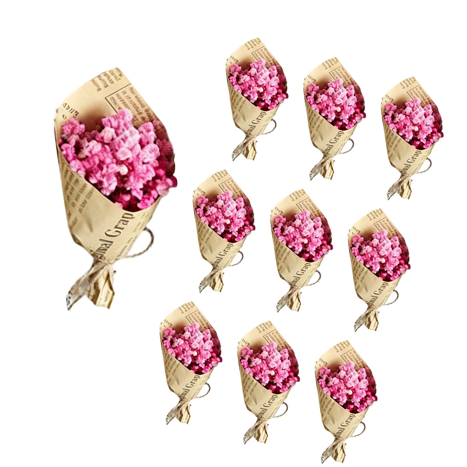 Qusinfc Preserved Flower Bouquet Everlasting Wedding Birthday Party Home Decor 15cm Simple Everlasting Arrangement
