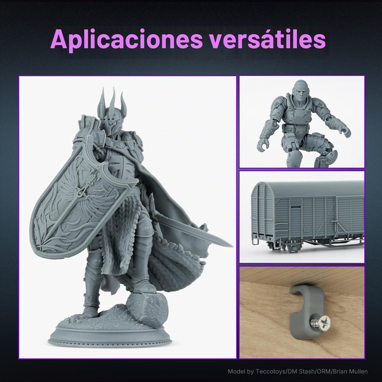 RESIONE Tough74 V2 Resina ABS Like Tipo ABS para Impresoras 3D LCD, DLP y MSLA – Alta Precisión y Resistente al Desgaste – Gris 1000g
