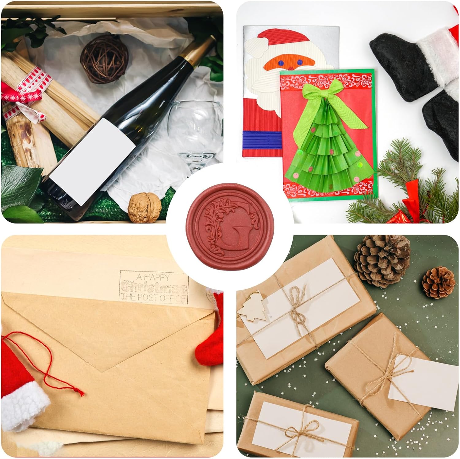 Manualidades Scrapbooking Calcomanías De Sello De Cera Autoadhesivas | 108 Piezas | Para Bodas, San Valentín, Cumpleaños | Fácil Aplicación Manualidades Eventos