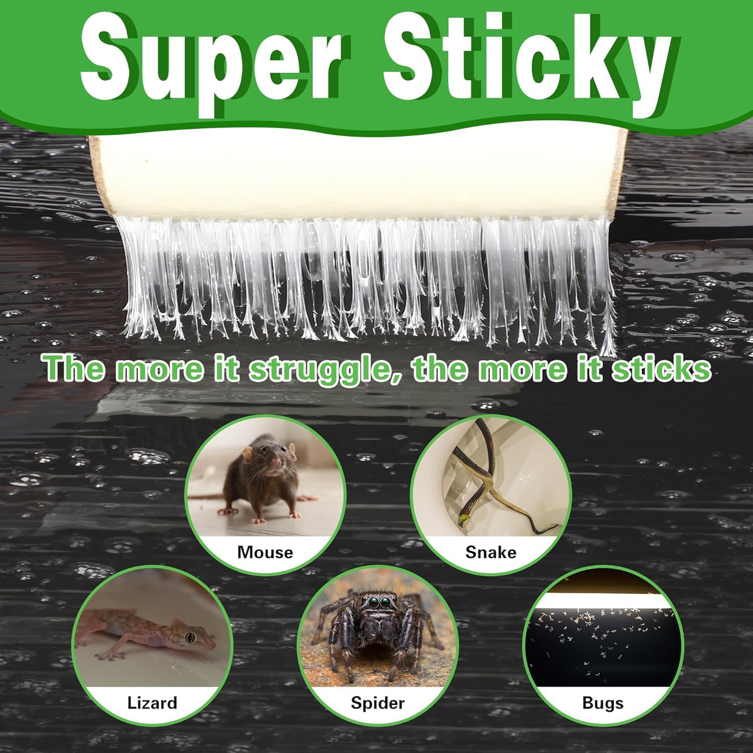 24 Pack 47 x 11 Mouse Glue Traps, Large Super Sticky Rat Glue Traps, Anti Slip and Pet Friendly, Peanut Scented Mice Sticky Board That Work for Home Indoor Outdoor Restaurant Kitchen Office