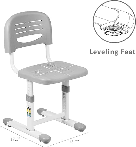 Miniatura 3 de VIVO DESK-V201G-CH - Silla de escritorio para niños de altura ajustable, solo silla, estación de trabajo interactiva multifuncional para estudio