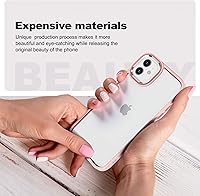 Vista 8 de ULAK Funda transparente para iPhone 12/iPhone 12 Pro, híbrida protectora delgada, transparente, antiarañazos, absorción de golpes, funda protectora