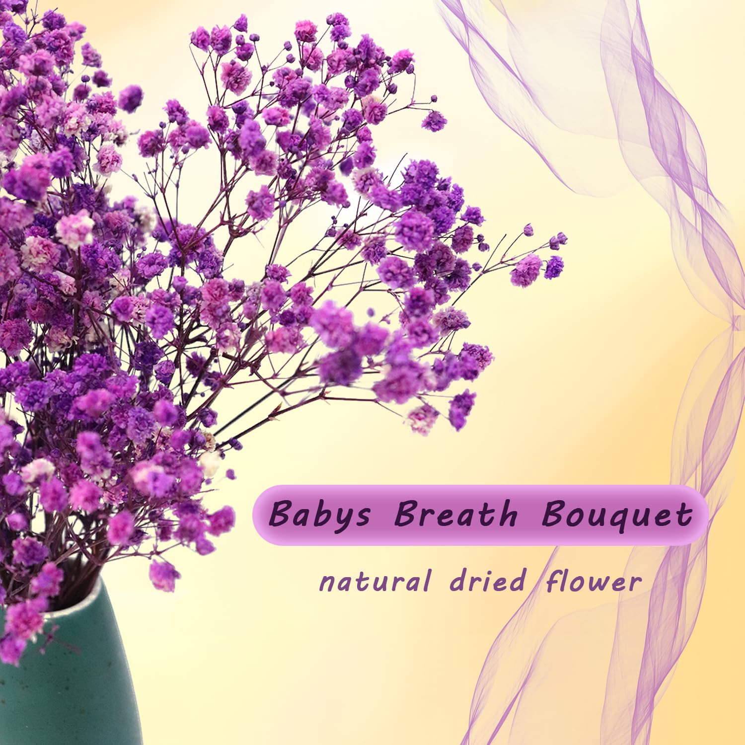 TooGet Fiori secchi naturali Babys Breath Bouquet Rami di Gypsophila per la decorazione della casa, matrimonio, decorazione della tavola, corona floreale fai da te, fiori secchi sfusi per vaso