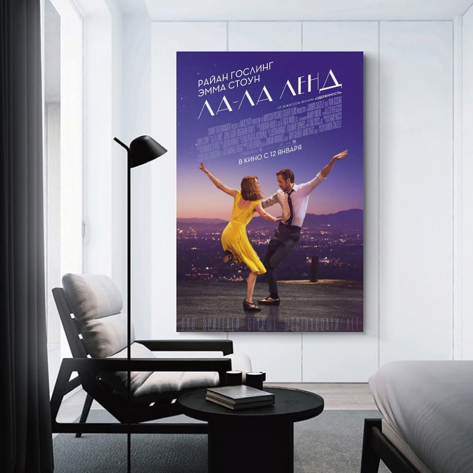 映画ポスター ララランド La La Landポスター 絵画 ポスター 印刷 ウォールアート リビング ダイニングルーム ベッドルーム 壁飾り 壁の絵24x36inch 60x90cm ホーム キッチン