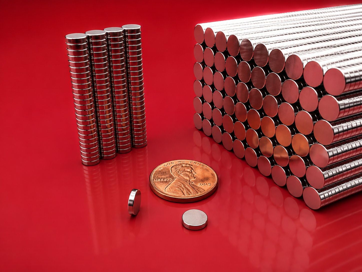 Neodymium Disc Magnets 6x1.5mm (1/4 x 1/16 inch) N48 – 500 Pack image 4