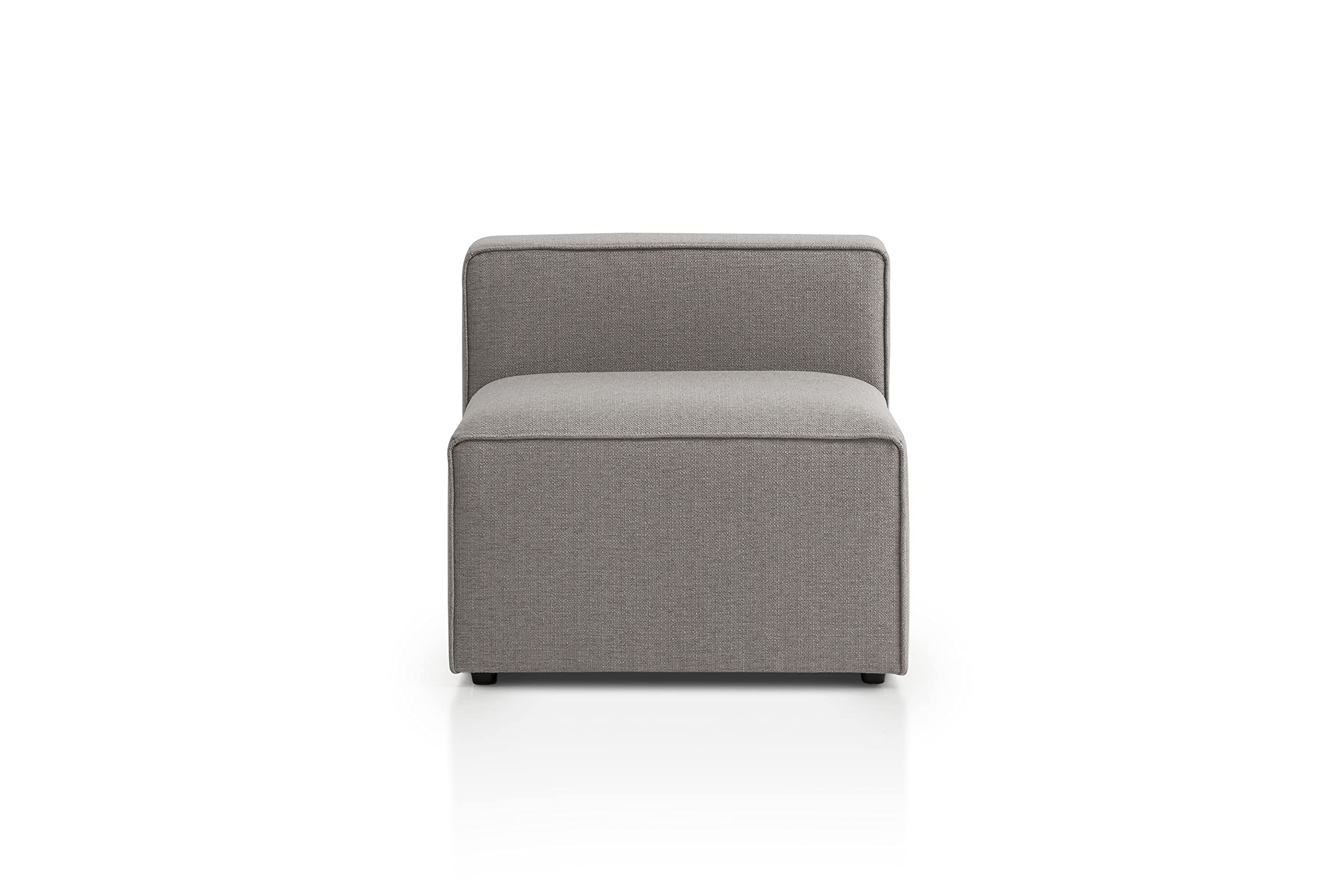 Traumnacht Genua Modular Sofa, individuell kombinierbare Wohnlandschaft, Sitzelement ohne Armteil - strapazierfähiges Möbelgewebe, produziert nach deutschem Qualitätsstandard, hellgrau
