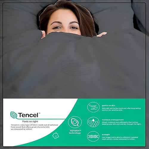 Miniatura 5 de Tencel - Juego de sábanas divididas tamaño King para cama ajustable, juegos de sábanas 100% eucalipto Tencel, sábanas de eucalipto para todas las