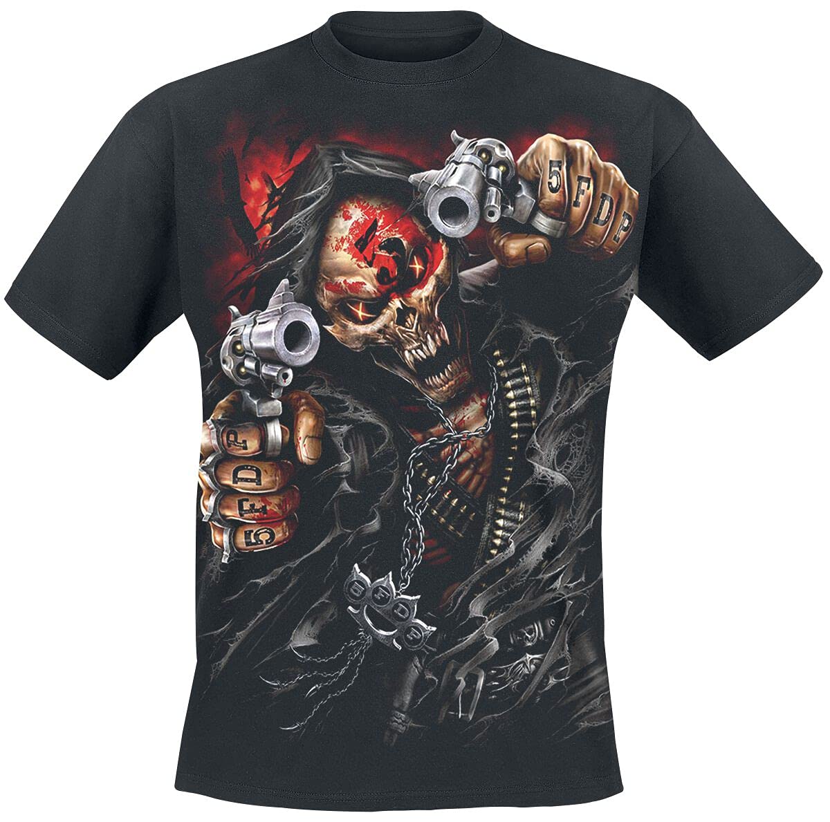 Spiral Mens M101 T-Shirt, Black, XXL UK