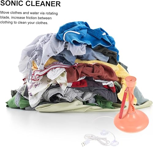 Miniatura 2 de Homoyoyo Lavadora de ropa portátil de alta eficiencia de 360 grados, herramienta de lavandería compacta y ligera para limpieza de emulsión, hoja