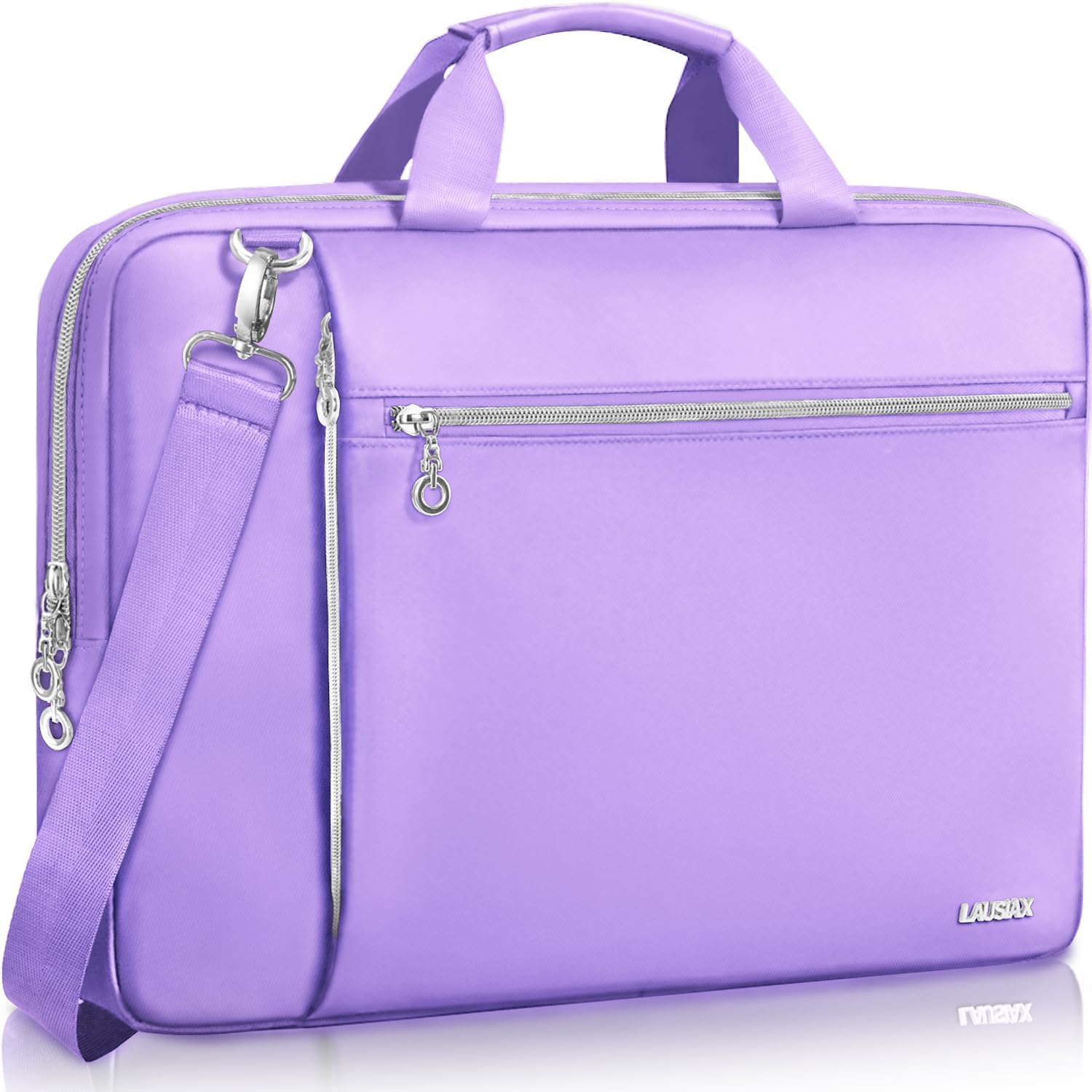 Laptop Case Bag Women Men Computer Sleeve Compatible with MacBook/Dell/HP/Acer/ASUS/LG, Waterproof Shoulder Carrying Briefcase, Purple, 15.6-16 Inch
