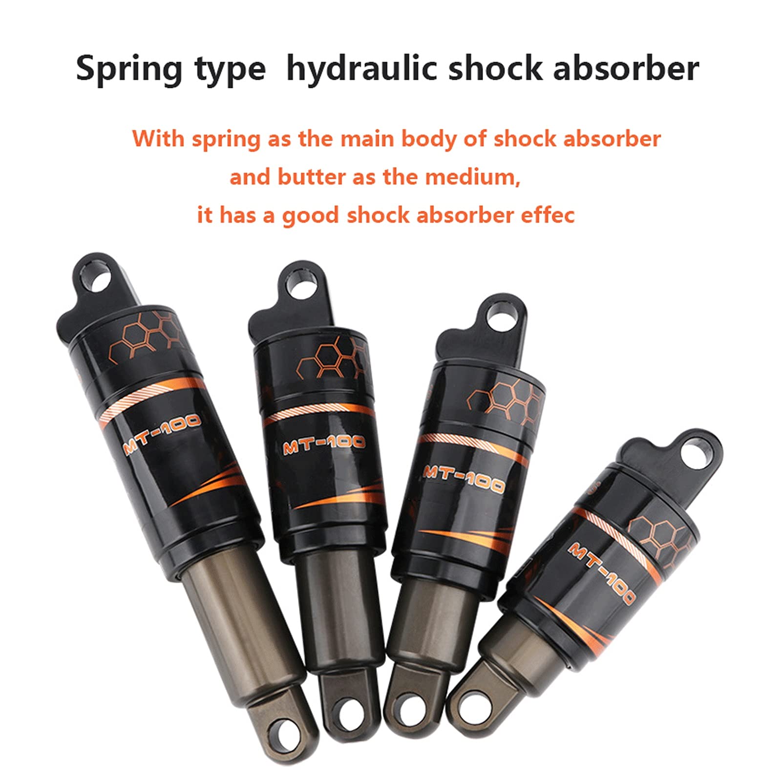 Zawieszenie Rowerowe Amortyzator Rowerowy Tylny Amortyzator Ze Stopu Aluminium do MTB Mountain Road Bike Shock 125/150/165/190mm(Size:165mm/1000Lbs)