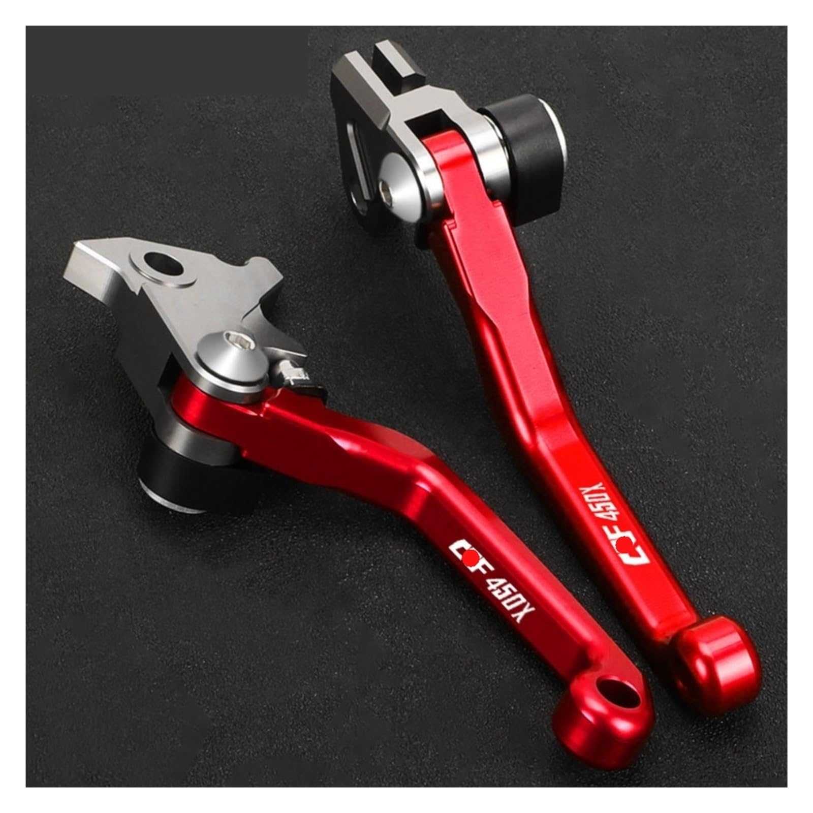 Freno Motocicleta Manija Manetas De Depósito Embrague Freno Pivotantes Plegables para CRF450X CRF 450X 2005-2018 Moto Cross(Green Logo)